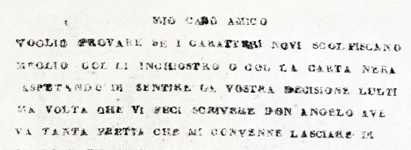 Nejstarší dochovaný dopis psaný na stroji 1808