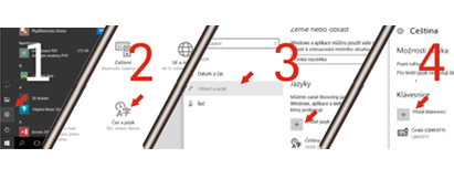 Změna nastavení české klávesnice Windows 10